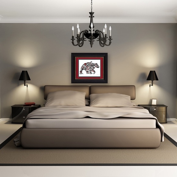 KODIAK 11*14 art print. Archival art print in red, black, and white. - Picture 2 of 6